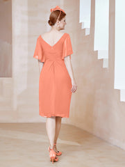 Robe en Mousseline à Col en V Orné de Strass Crépuscule Grande Taille