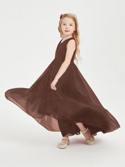 Boho Robes de Demoiselles d'Honneur Junior à Jupe en Cascade Chocolat