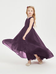 Boho Robes de Demoiselles d'Honneur Junior à Jupe en Cascade Plum