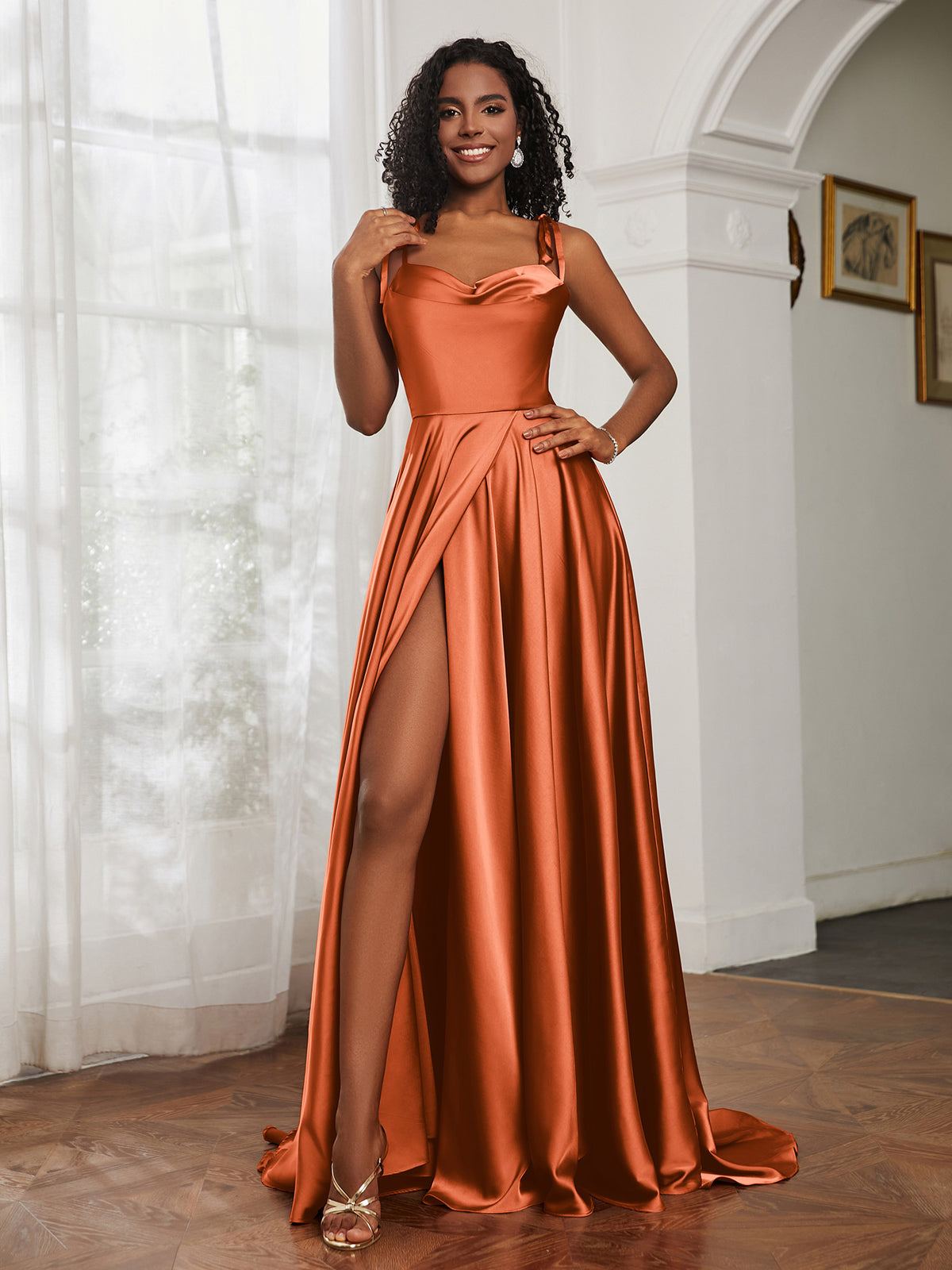 Robe De Cocktail Manches Flottantes WedTrend - Élégante Pour Invitée Mariage, Dentelle Et Mousseline