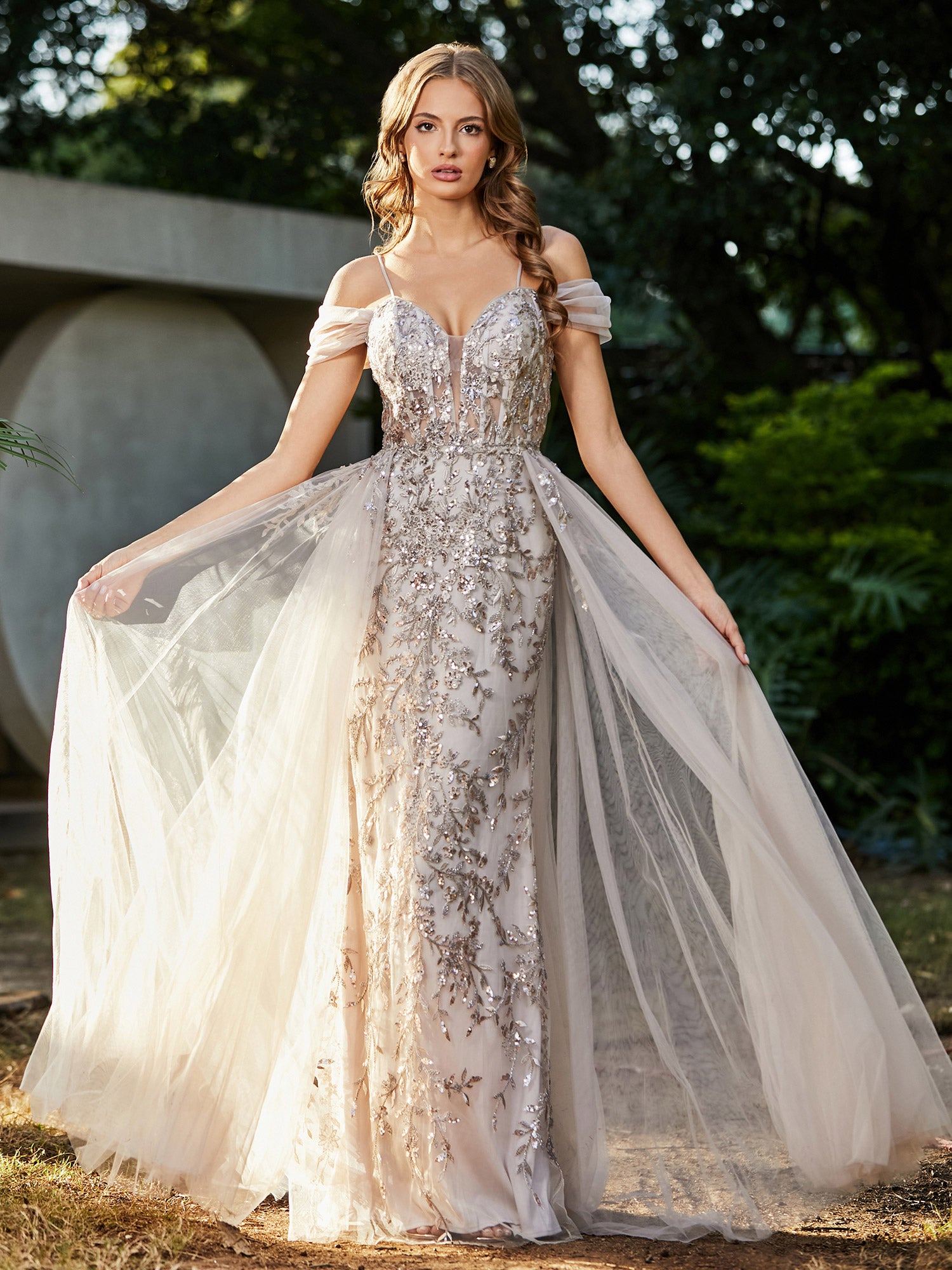 Gown Aliexpress Robe De SoirÃ©e Manche Longue Tulle Robe De SoirÃ©e Mi