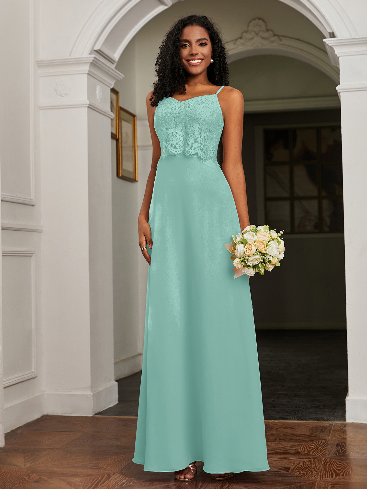 Fashion robe bleu turquoise mariage