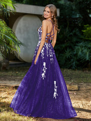 Robe de A-ligne en Tulle à Lacet et Col en V Régence Grande Taille