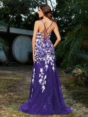 Robe Sirène en Tulle à Lacet et Col en V Régence Grande Taille