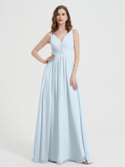 Dos Ouvert Mousseline Robes Avec Col En V Brume