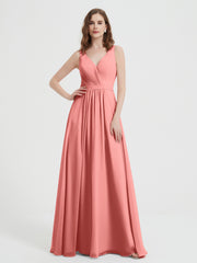 Dos Ouvert Mousseline Robes Avec Col En V Sunset