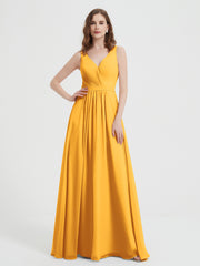 Dos Ouvert Mousseline Robes Avec Col En V Mandarine