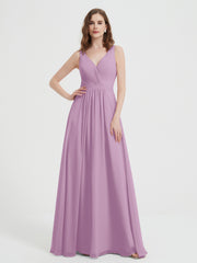 Dos Ouvert Mousseline Robes Avec Col En V Glycine
