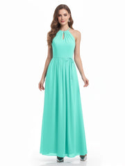 Longue Licou Mousseline Robes Avec Dos Nu Spa