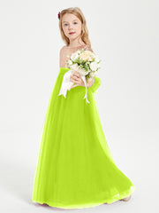 Robe Étincelante de Demoiselle d'Honneur Junior Top en Paillettes Vert Citron