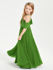 Robes de Demoiselle d'Honneur Junior Longues à Hors de l'Épaule Mousse