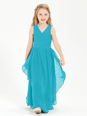 Robes de Demoiselle d'Honneur Junior en Mousseline de Style Boho Jade