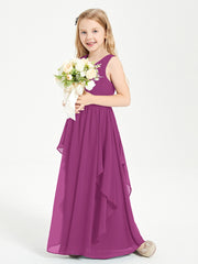 Robes de Demoiselle d'Honneur Junior en Mousseline de Style Boho Orchidee