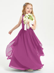 Robes de Demoiselle d'Honneur Junior en Mousseline de Style Boho Orchidee