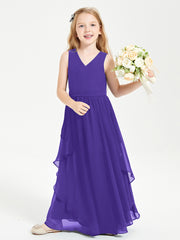 Robes de Demoiselle d'Honneur Junior en Mousseline de Style Boho Régence