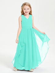 Robes de Demoiselle d'Honneur Junior en Mousseline de Style Boho Spa
