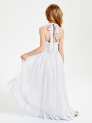 Junior Robes de Demoiselle d'Honneur Boho à la Mode Blanc