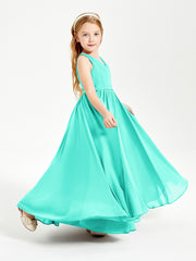 Robes de Demoiselle d'Honneur Junior Élégantes Sans Manches Spa