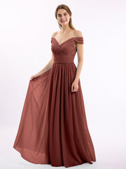 Dentelle Top Mousseline Bas Robe Avec Mancherons terracotta