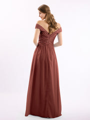 Dentelle Top Mousseline Bas Robe Avec Mancherons terracotta