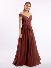 Dentelle Top Mousseline Bas Robe Avec Mancherons terracotta Grande Taille