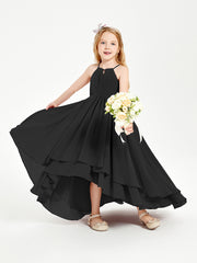 Robes de Demoiselle d'Honneur Junior en Mousseline Noir