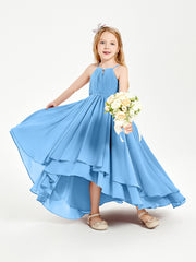 Robes de Demoiselle d'Honneur Junior en Mousseline Bleu