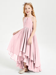 Robes de Demoiselle d'Honneur Junior en Mousseline Rose Pâle