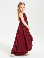 Robes de Demoiselle d'Honneur Junior en Mousseline Bordeaux