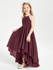 Robes de Demoiselle d'Honneur Junior en Mousseline Cabernet