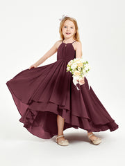 Robes de Demoiselle d'Honneur Junior en Mousseline Cabernet