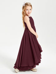 Robes de Demoiselle d'Honneur Junior en Mousseline Cabernet