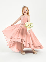 Robes de Demoiselle d'Honneur Junior en Mousseline Corail