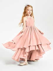 Robes de Demoiselle d'Honneur Junior en Mousseline Corail
