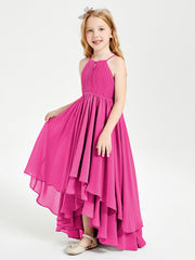 Robes de Demoiselle d'Honneur Junior en Mousseline Fuchsia
