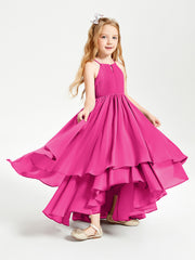 Robes de Demoiselle d'Honneur Junior en Mousseline Fuchsia
