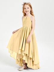 Robes de Demoiselle d'Honneur Junior en Mousseline Or