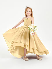Robes de Demoiselle d'Honneur Junior en Mousseline Or