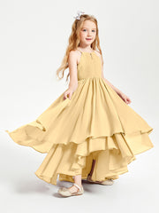 Robes de Demoiselle d'Honneur Junior en Mousseline Or