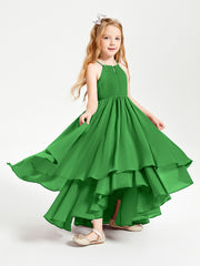 Robes de Demoiselle d'Honneur Junior en Mousseline Vert