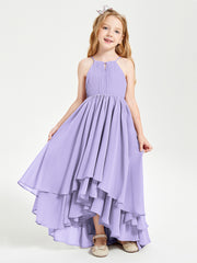 Robes de Demoiselle d'Honneur Junior en Mousseline Lilas