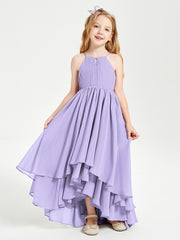 Robes de Demoiselle d'Honneur Junior en Mousseline Lilas