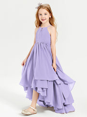 Robes de Demoiselle d'Honneur Junior en Mousseline Lilas