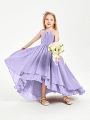 Robes de Demoiselle d'Honneur Junior en Mousseline Lilas