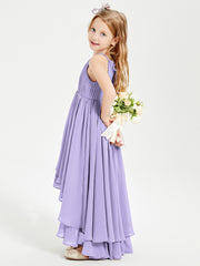 Robes de Demoiselle d'Honneur Junior en Mousseline Lilas