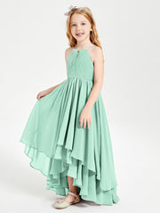 Robes de Demoiselle d'Honneur Junior en Mousseline Vert Menthe