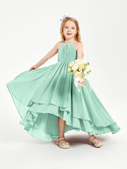 Robes de Demoiselle d'Honneur Junior en Mousseline Vert Menthe