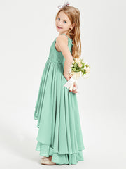 Robes de Demoiselle d'Honneur Junior en Mousseline Vert Menthe