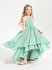 Robes de Demoiselle d'Honneur Junior en Mousseline Vert Menthe