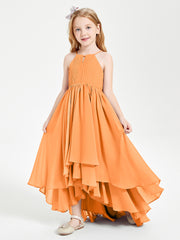 Robes de Demoiselle d'Honneur Junior en Mousseline Orange